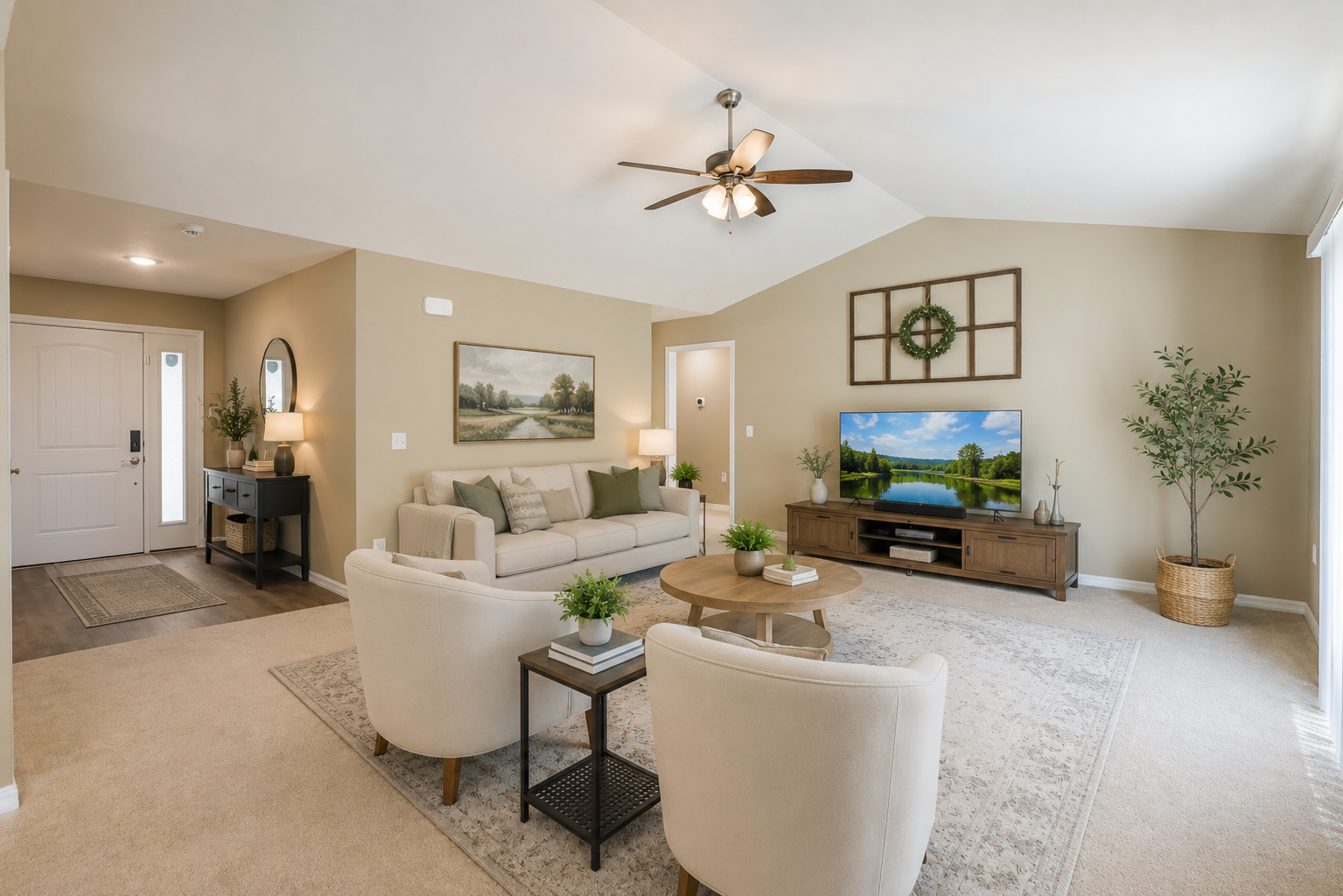 Living room after virtual staging